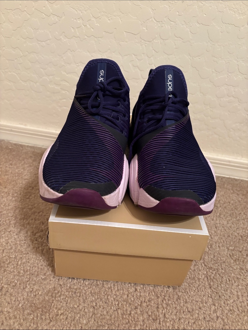 Nike Purple and Light Pink Slip-On Athletic Sneakers